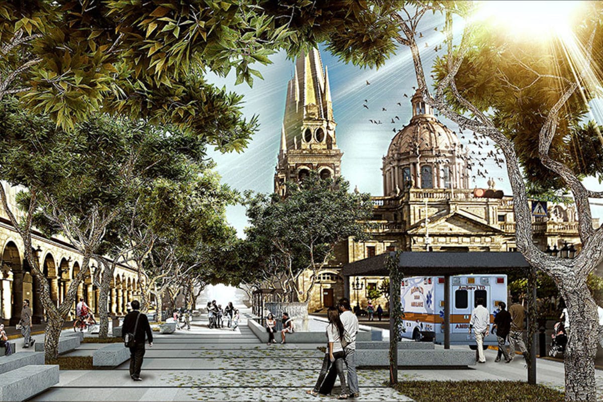 Mejora del espacio urbano en el centro de la ciudad de Guadalajara